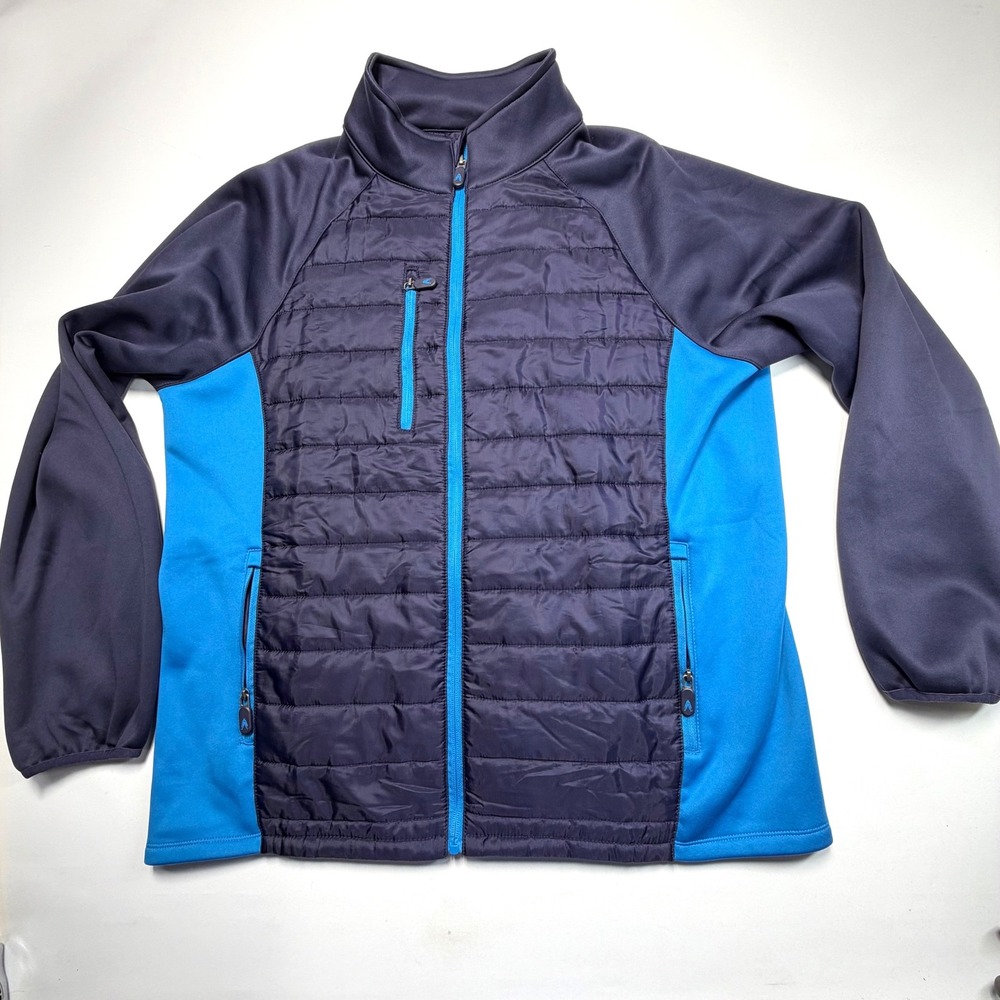 Royal &‎ Awesome Hybrid Jacket Mens XL Blue Quilted Full Zip